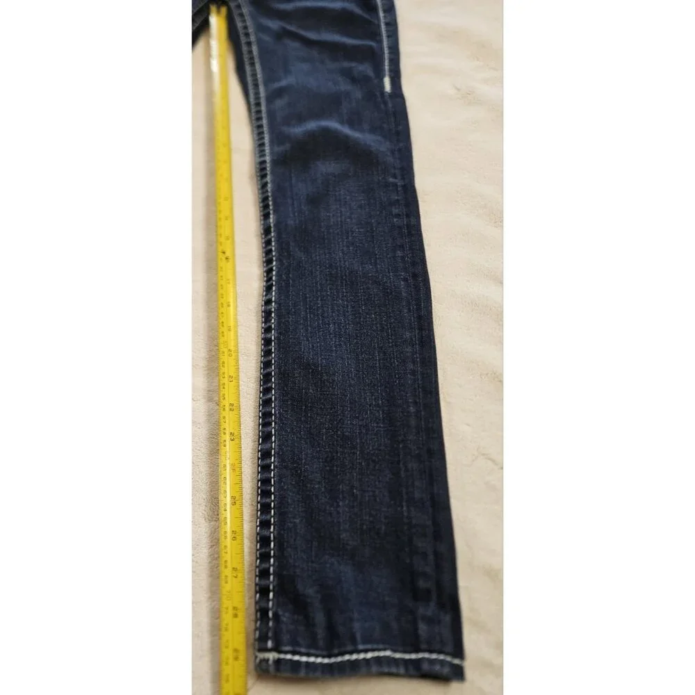 True Religion Julie Big T Women Skinny Stretch Dark Wash Jeans Size 25 USA - Picture 4 of 12